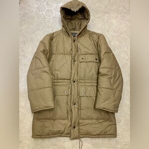 Early 1980s Vtg XL Hudson's Men's Store Insulated Hooded Puffer Jacket Parka